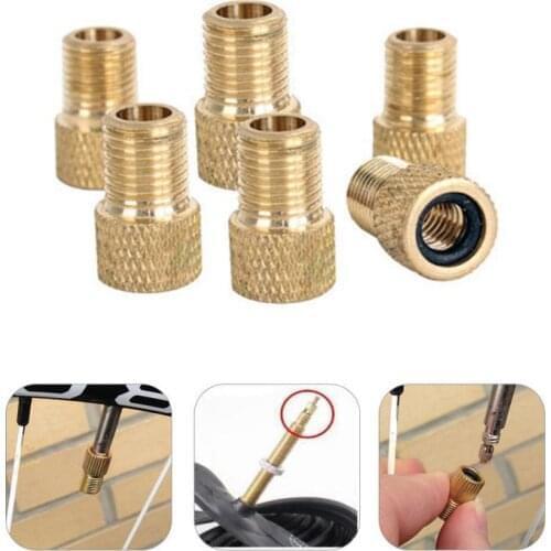 10pcs New Gold Presta Schrader Bicycle Bike Wheel Tyre Valve Pump Adapter Converter Bicycle Punp Tube Bicycle Pump Bicycle Valve