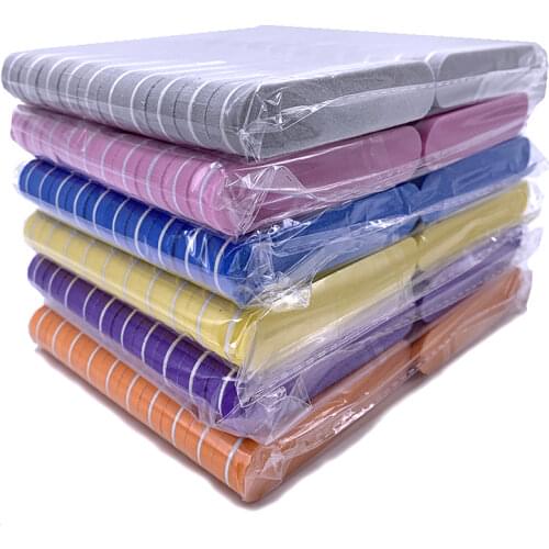 Polisher Nail File 20Pcs/lot Sanding Buffer Trimmer Item Professional Accessories Nail Shine Washable Sponge Grit 100/180