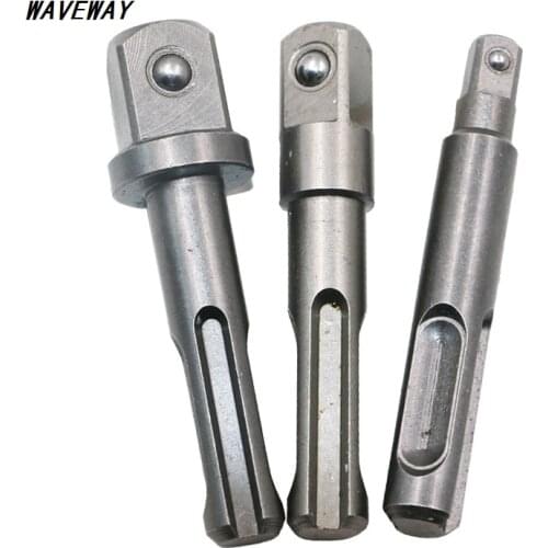 3pcs chrome vanadium steel socket adapter Seth ex shank to 1/4 &quot3/8&quot 1/2 &quotextension drill bits hex bit set power too