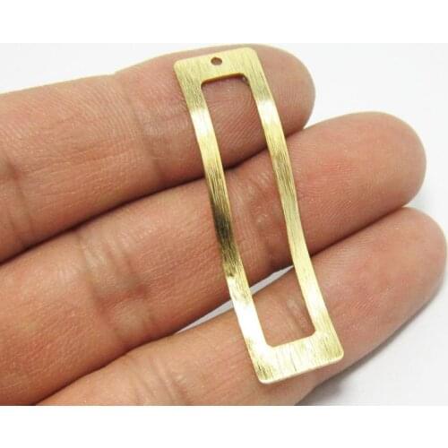 Brass charms 44x11.5mm Raw brass Rectangle earrings findings pendant -30pcs R742