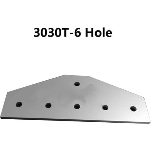 5pcs 3030 30x30 with 6 hole T type 90 Degree Joint Board Plate Corner Angle Bracket Connection for Aluminum Profile