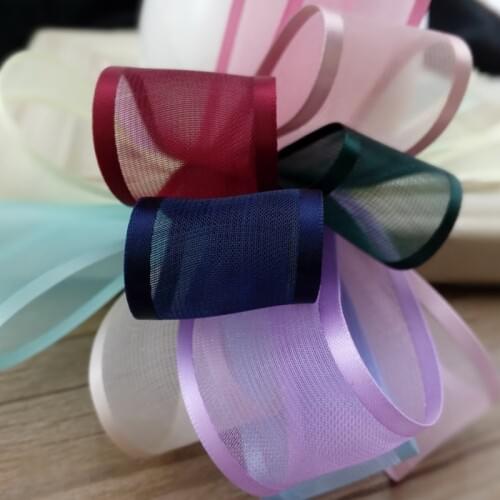 5meter/lot 25/38mm striped snow yarn ribbon Chiffon ribbon diy handmade hair accessories clothing material ribbon satin T-005