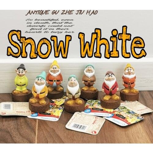 7pieces/lot 7cm Disney Snow White Seven Dwarfs decoration toy doll bath bottle portable collection DIY decoration