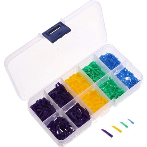 800PCS/1 Box Disposable Dental Plastic Wedges Dentistry Lab Instrument Dentist Medical Tool Tooth Gap Diastema Care 4 size/Color