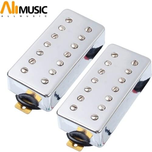 ALLMusic 7 String Guitar Humbucker Pickup Dual in Line slotted Screw for Electric Guitar Chrome