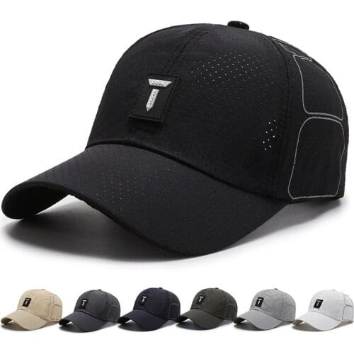 Summer Quick Drying Baseball Cap Thin Breathable Perforated Men Women Sun Visor Casual Hiphop Outdoor Sunhat Trucker Hat Fashion