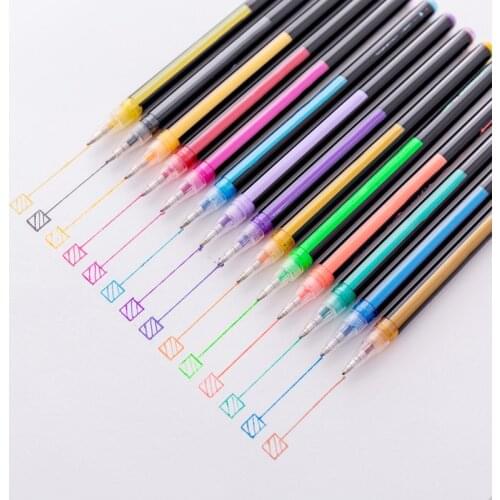 Glitter Gel Pens Vivid Colored Gouache Pens Doodling Crafts For Scrapbooking Make Card Coloring Books NK-Shopping