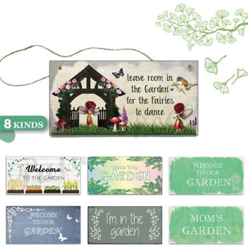 Welcome To My Garden Retro Garden Plaque Summer House Sign Garden Shed Friendship Mum Nan Memorial Wooden Door Hanging Plaque