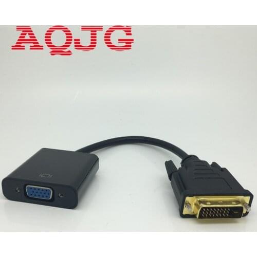 DVI-D 24+1 Pin Male to VGA 15Pin Female Converter Video Monitor Adapter Connector Active Cable Electrical Equipment AQJG