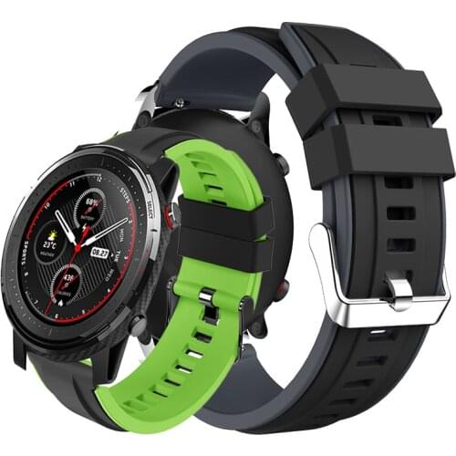 Galaxy watch 46mm Silicone watch band for Samsung Gear S3 Classic Frontier Strap smart accessorie bracelet for Amazfit Stratos 3