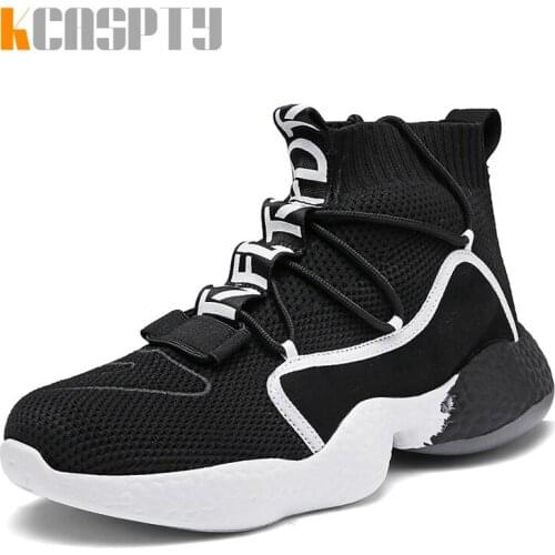 New Fashion Men Sneakers High Top Basketball Shoes for Men Autumn Outdoors Sports Ankle Boots Men Comfortable Plus Size 35-50