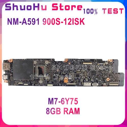 KEFU NM-A591 For Lenovo Yoga 900S-12ISK Laptop Motherboard BYG42 NM-A591 M7-6Y75 CPU 8GB RAM original mothebroard