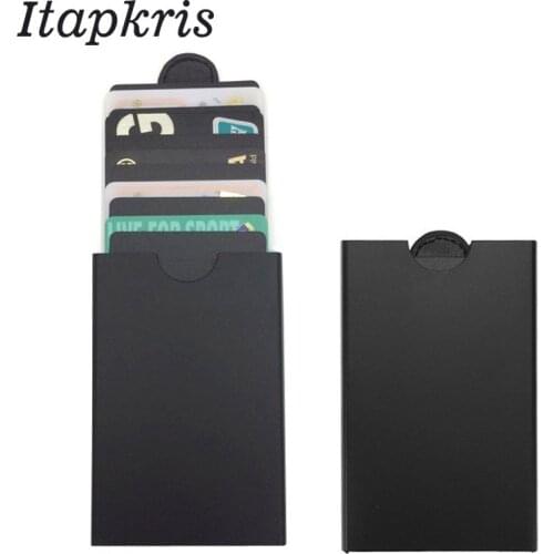 Man Aluminum RFID Wallet Slim Credit ID Card Holder Coin Cover Metallic Protect Blocking Money Organizer Case Cardholder