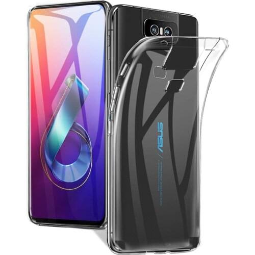 Silica Gel Soft Clear Slim Back Cover for ASUS ZenFone 6 ZS630KL Zenfone6 Zenfone6Z 6Z 2019 Transparent Phone Case Ultrathin TPU