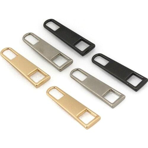 2pcs Metal Zipper Puller Repair Kits Slider Puller Instant Zipper Head Replacement For Broken Buckle Travel Bag Suitcase Garment