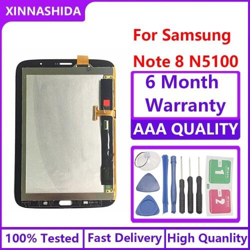 NEW LCD For Samsung Galaxy Tab Note 8 GT-N5100 N5110 LCD Display Touch Screen Digitizer Sensors Assembly Panel Parts