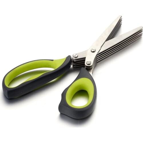 Scissors Cooking Scissors 5 Shredded Scallion -15 Spices Tools Multi-functional Stainless Steel Kitchen Knives Herb Cut Layers