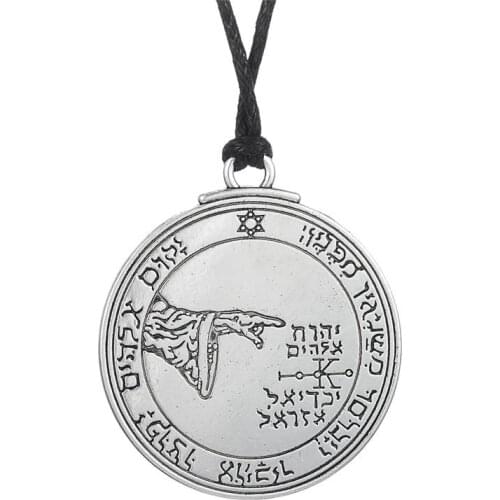 Fifth Pentacle Of The Moon Amulet Pendant Necklace WICCA Jewelry For Women Men Accessories Adjustable Rope Chain Necklaces