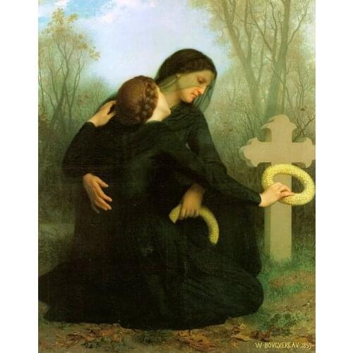 Handmade Oil painting reproduction Le Jour des Morts aka All Saints Day by William Bouguereau
