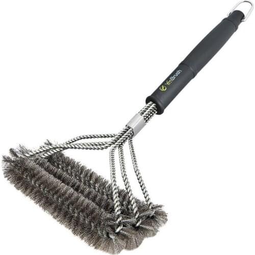 Barbecue Grill BBQ Brush Clean Tool Stainless Steel Wire Bristles Non-stick Cleaning Brushes With Handle Durable Cook Accessorie