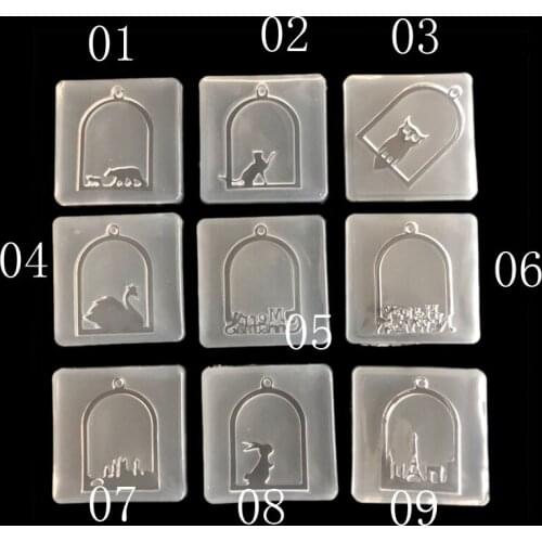 Silicone Mold for jewelry frame Skeleton acrylic city building silhouette diy mirror Epoxy mold border pendant pendant Epoxy