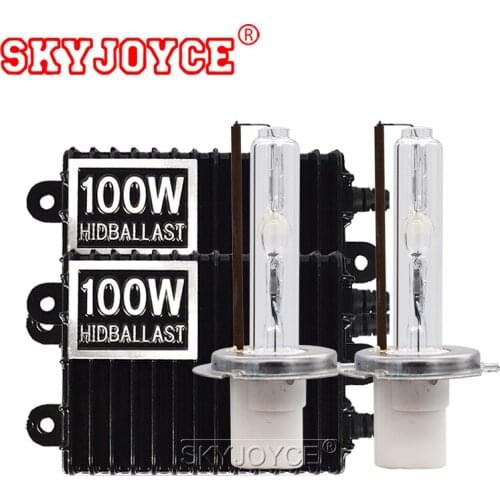 SKYJOYCE Full Set AC 12V 100W HID Slim Ballast Kit Xenon H3 H1 H7 H11 9005 9006 D2H HID Replacement Bulb Lamp 6000K 4300K 8000K