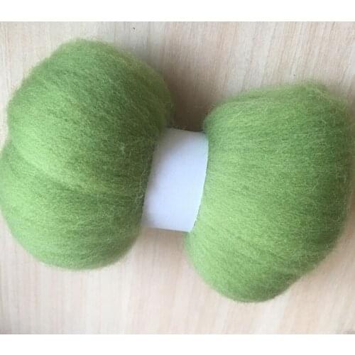 WFPFBEC Z15 DIY fun doll needlework 100% merino Wool Fibre Wool Roving For Needle Felting 50G 100G