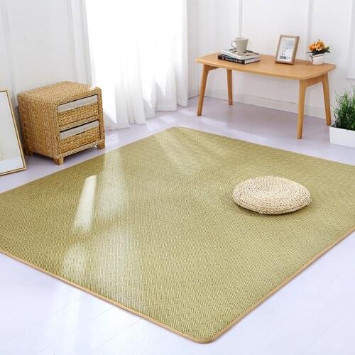 Japanese style summer tatami carpet living room bedroom area rugs for kids play rattan mat children crawling mat large size