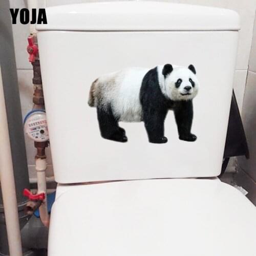 YOJA 24×17.1CM Walking Panda Animal Home Decoration Accessories Creative Cartoon Wall Toilet Stickers T1-3190