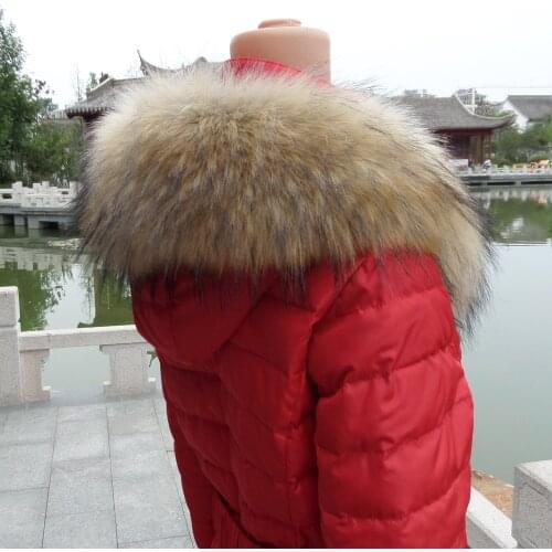 Winter faux fur shawl fox fur collar coat fake raccoon fur collar DIY hat decor jacket coat hood fur decoration multi color