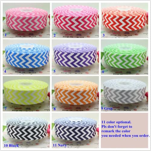 1.5 inch Free shipping chevron print 11 colors options printed grosgrain ribbon hairbow diy party wholesale OEM 38mm P1545