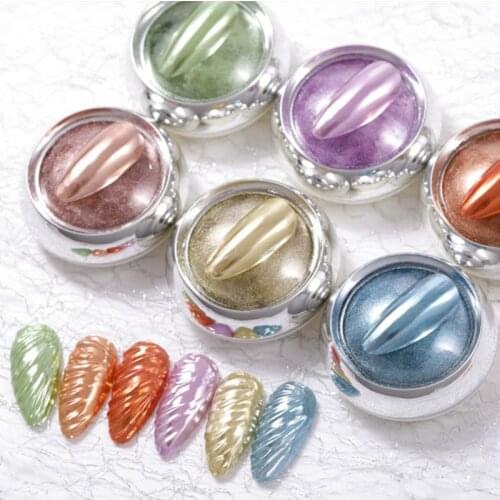 1Box Titanium powder Mirror Laser Rose gold plating powder Nail Glitter Powders Nail Art Chrome Pigment Dust DIY Decoration