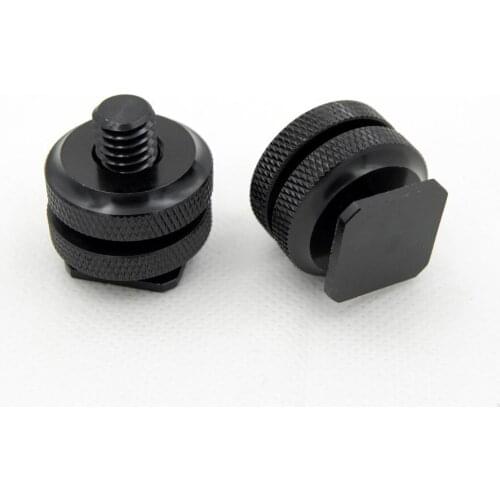 10pcs/lot 3/8" Tripod Mount Screw with Double Layer to Flash Hot Shoe Adapter Holder Mount Photo Studio Accessories with track