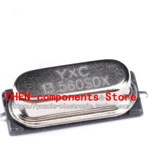 10pcs SMD passive crystal oscillator/HC-49SMD 13.56MHz 20ppm 20PF X49SM1356MSD2SC