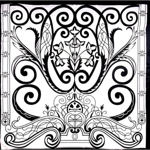 100% Silk Scarf Women Scarf Flower Bed Hijab Scarf Silk Bandana 2019 Top Print Foulard Hot Middle Square Silk Scarf Lady Gift