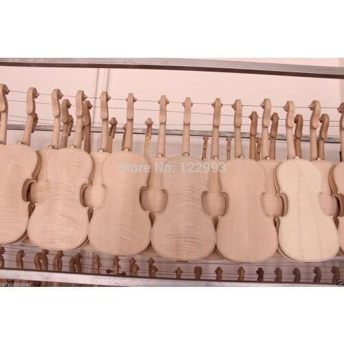 2pcs 4/4 violin unfinished Flame maple back Russian spruce top Wholesale
