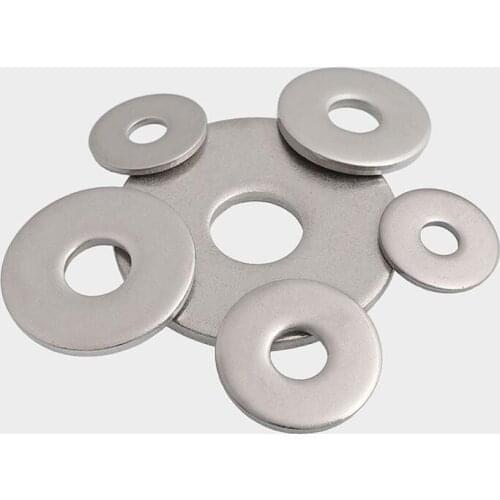 20pcs M5 M6 M8 inner diameter gaskets flat smooth washers stainless steel thick spacer 15-30mm OD 1.2/1.5/2/3mm thickness