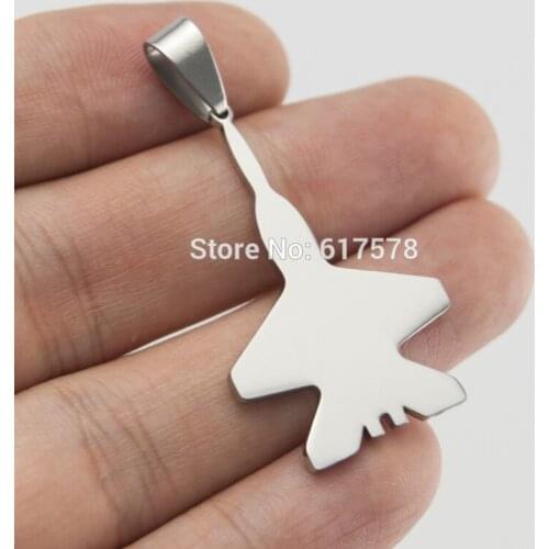 20pcs warcraft fighter warplane Tags Pendants for men women burnish double polished stainless steel diy Necklace Pendants