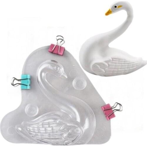 3D Swan Shoe Shape Plastic Chocolate Mould Polycarbonate Candy Jelly Mousse Mold DIY Baking Decorating Tools Gadg
