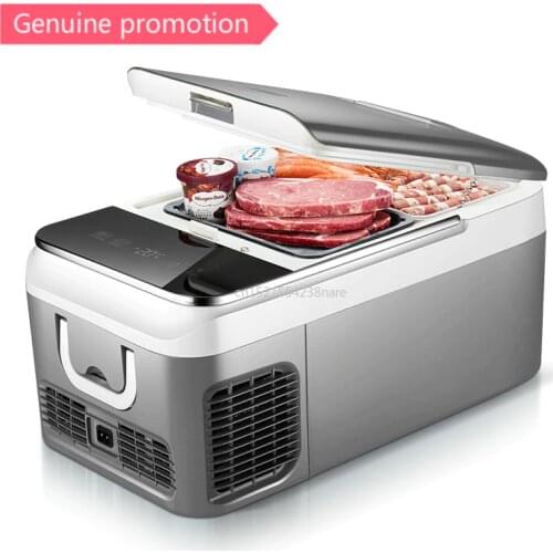 Genuine promotion 18L Car refrigerator compressor refrigeration car dual-use dormitory freezer 24V/220V refrigeration & freezing