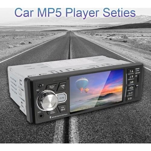 4.2 1 Din 4.1 Inch ISO Remote Multicolor Lighting Audio Video MP5 Player TF USB Fast Charging Bluetooth Auto Parts Car Radio