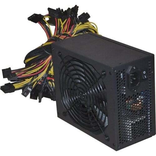 Power Supply 1800W/2400W ATX Modular Mining PC Power Supply Supports 6 Graphics Card 160-240V Power Supply Mining Machine