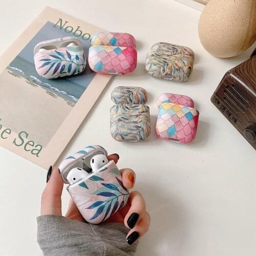 Colorful Fish Scales/Flower Earphone Cases For Apple AirPods 1/2 Case Matte Plastic Charging Box AirPods PRO 3 Accessories Cover