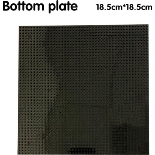 Black Bottom plate Plastic Bricks Baseplates dimensions Suitable for 4mm long width 5mm long mini Building Blocks diy toys