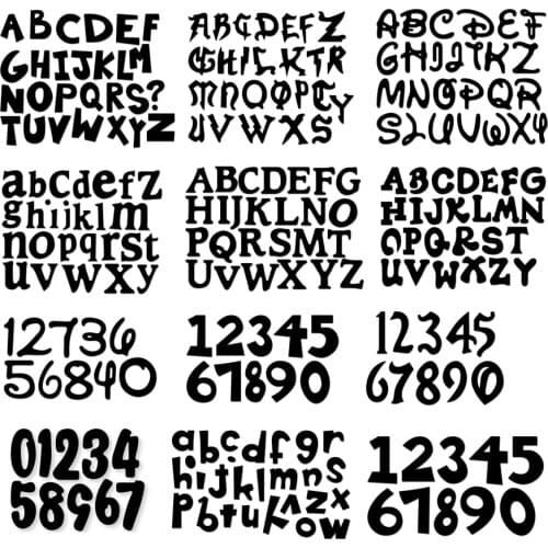 Number and letters Metal Cutting Dies for Craft Scrapbooking Embossing Stencil DIY Die Cut Card Decoration