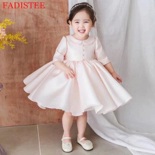 Flower Girl Dresses Satin Party Girls Dresses Princess Dress платья для девочек First Communion