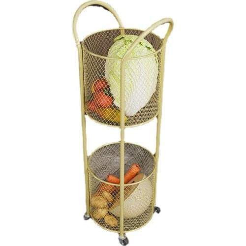 Home Kitchen Floor Storage Rack Snack Trolley Mobile Storage Rack