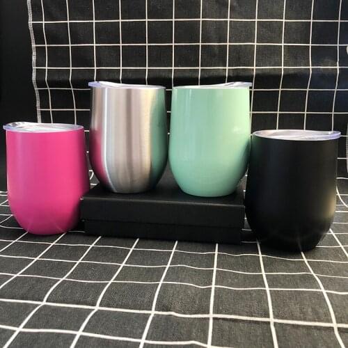 Double-Layer Stainless Steel Mug With Lid Heat-Resistant Tea Cup Portable Travel Mug Coffee Cup Beer Mug 377ml Send Straw