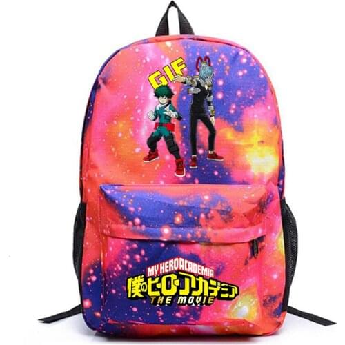 Anime My Hero Academia Canvas Backpack Casual High Quality Teenger Packsack Schoolbag Unisex Student Travel Laptop Bag