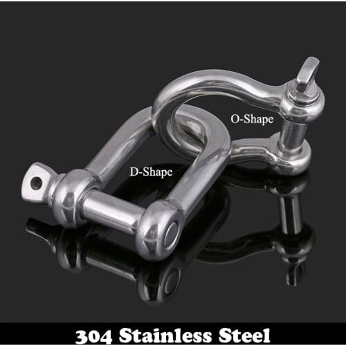 M4 M5 M6 M8 304 Stainless Steel ss O D Shape Paracord Parachute Wire Rope Boat Outdoor Camping Bracelet Screw Pin Anchor Shackle
